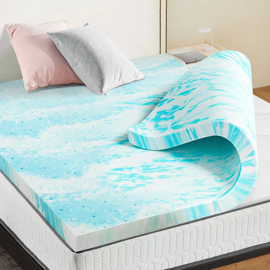 Gel Memory Foam Mattress Topper for Cooling Comfort