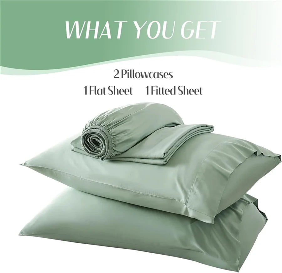 Organic Bamboo Bed Sheet Set with Pillowcase